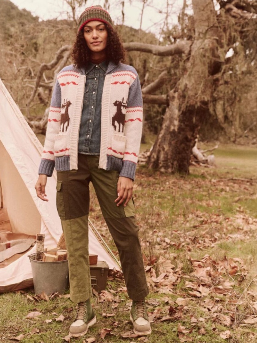 The Great Outdoors The Shawl
Collar Full Zip Sweater - Picture 4 of 10